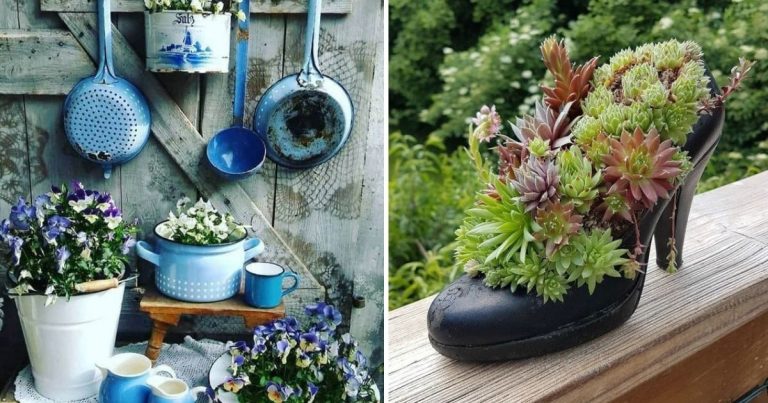 30 DIY Creative Garden Art Planter Ideas To Beautify Your Outdoor Oasis