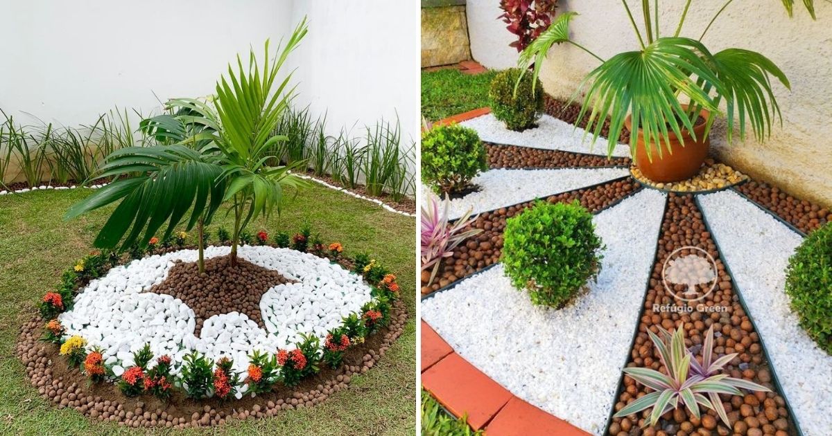 30 DIY Striking Rock And Pebble Art Landscaping Ideas