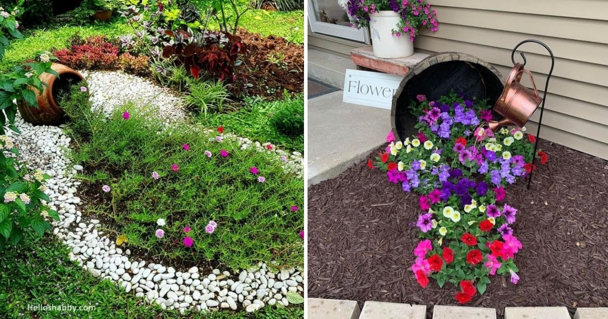20 Artistic Spilled Pot Garden Inspirations