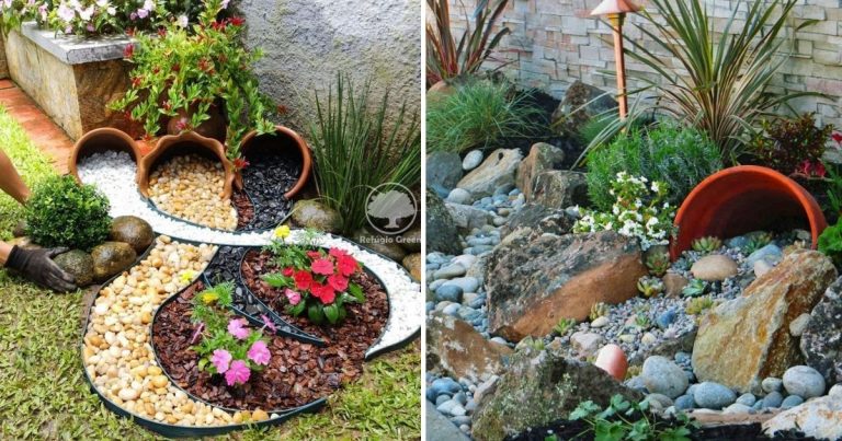 30 Serene Pebble Rock Garden Landscaping Inspirations
