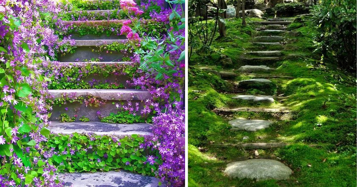 16 Appealing Courtyards With Stone Stair Ideas