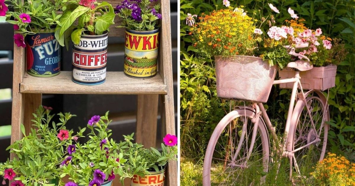 24 Brilliant DIY Recycled Garden Planters