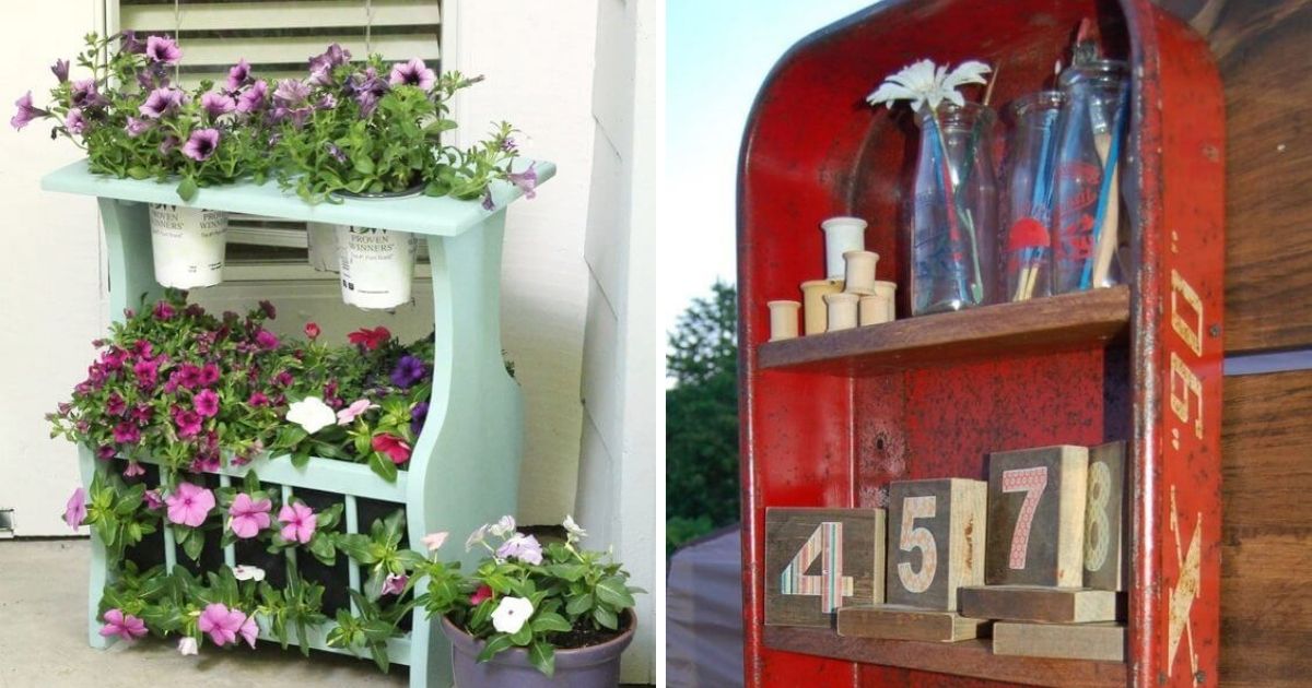 20 Brilliant Upcycling Garden Shelves To Add More Functions To Your Outdoor Space