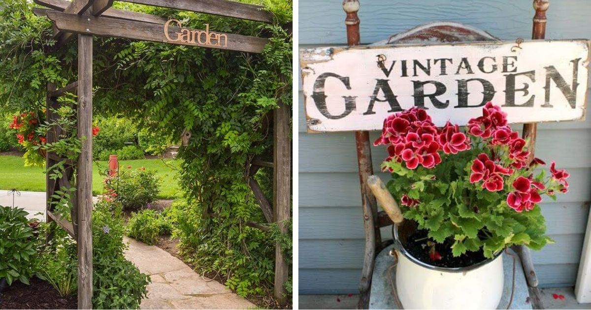 30 Cool Garden Sign Ideas To Make Your Yard More Interesting And Inviting