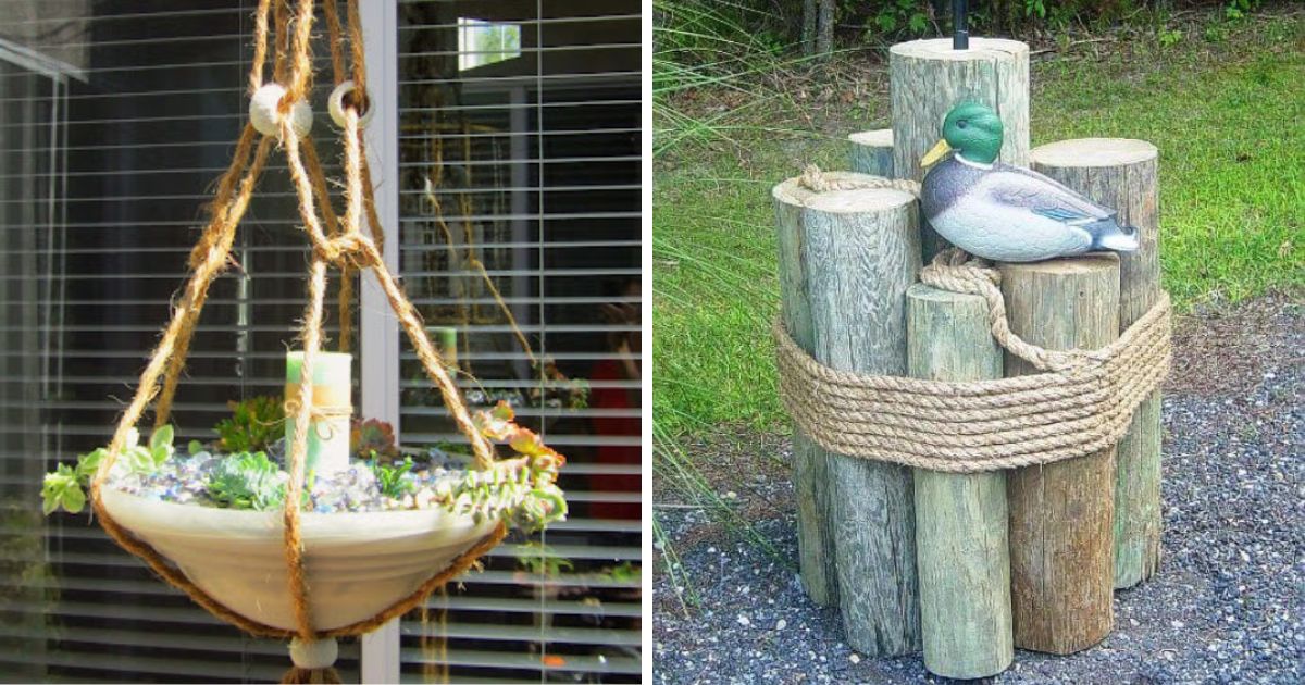 18 Creative DIY Rope Ideas For Using In The Garden
