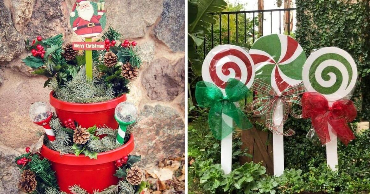22 DIY Christmas Garden Decorations