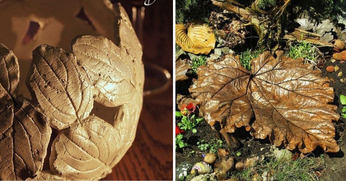 DIY Concrete Leaf Garden Projects
