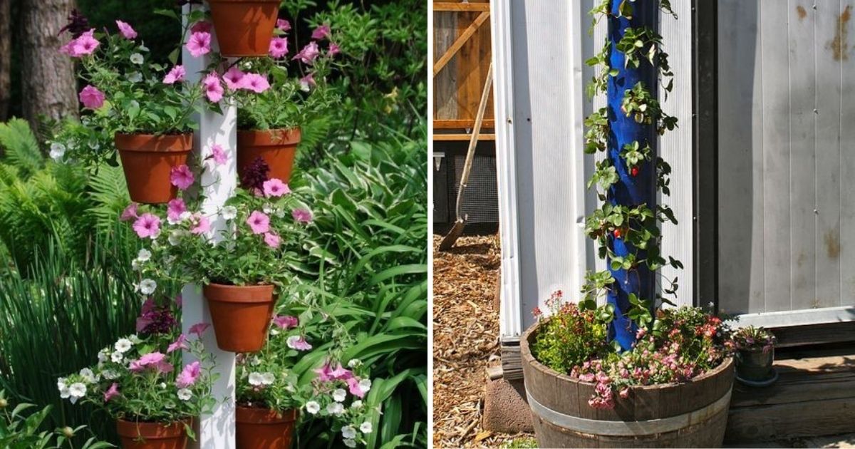 20 DIY Cool Tower Garden Ideas
