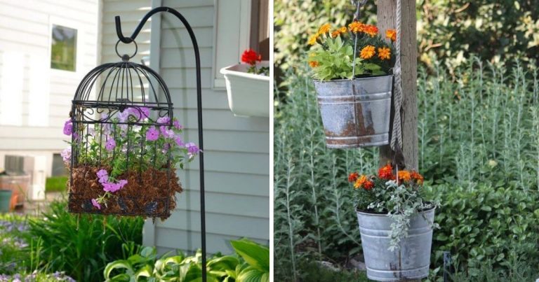DIY Hanging Porch Flower Planters