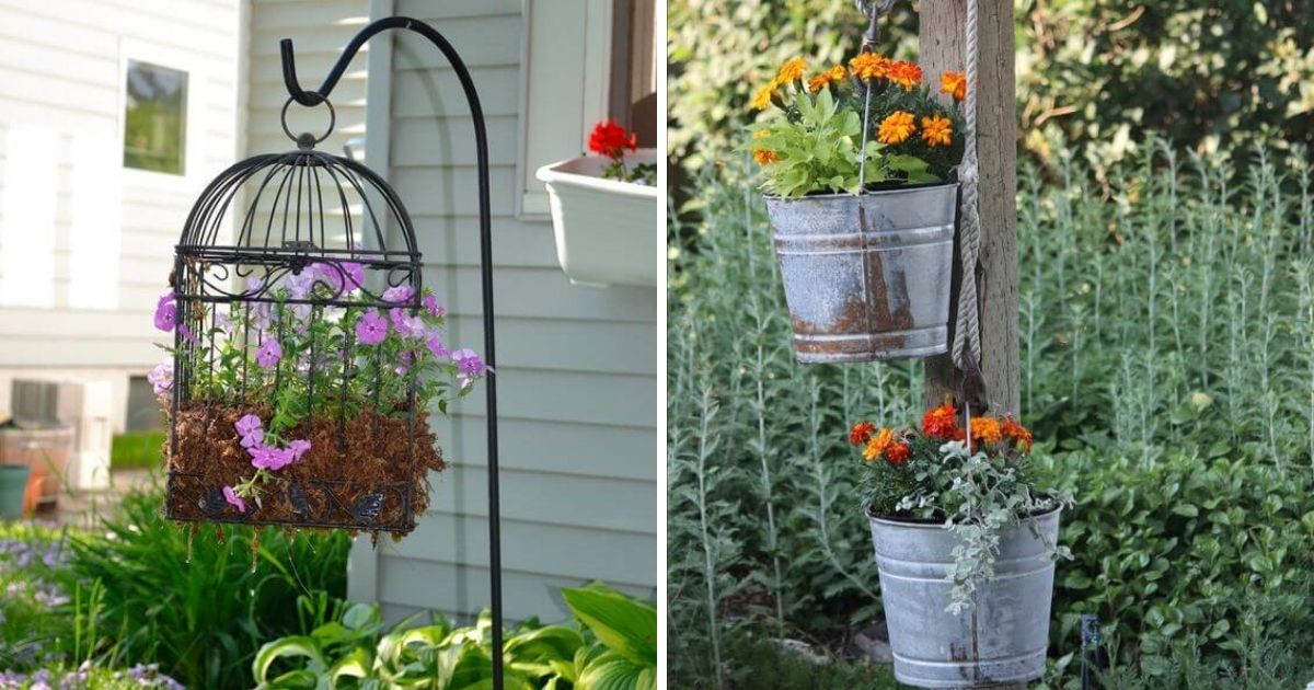 DIY Hanging Porch Flower Planters