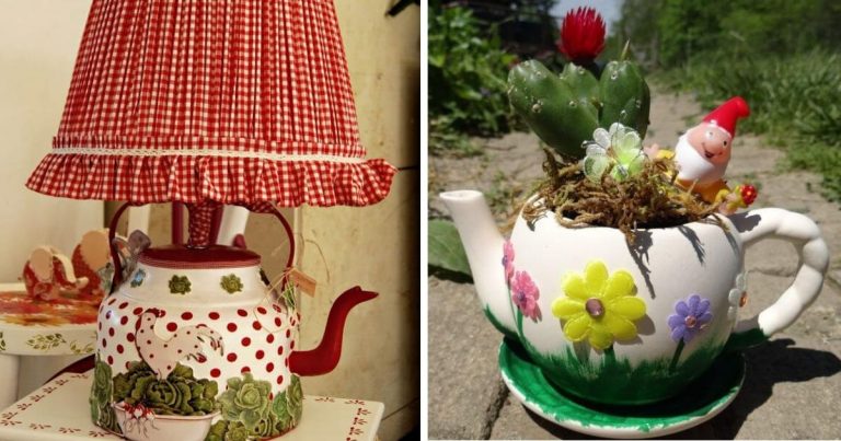 23 DIY Ideas To Use Old Teapots For Home And Garden
