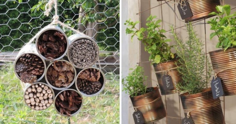20 Easy And Cheap Can Projects To Make For Your Garden