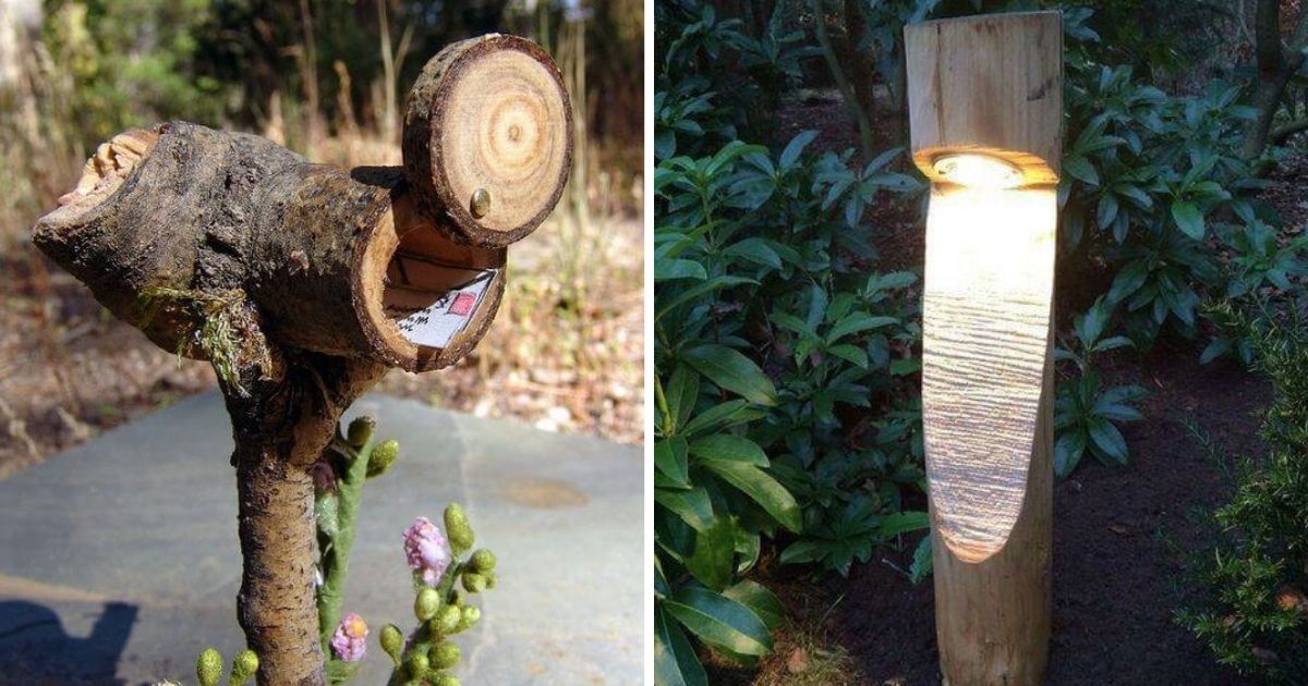 25 Easy And Creative DIY Garden Ideas Made Out Of Old Logs And Stumps