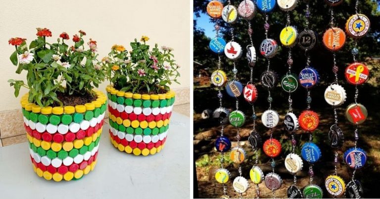 Easy DIY Bottle Caps Ideas To Adorn Your Garden