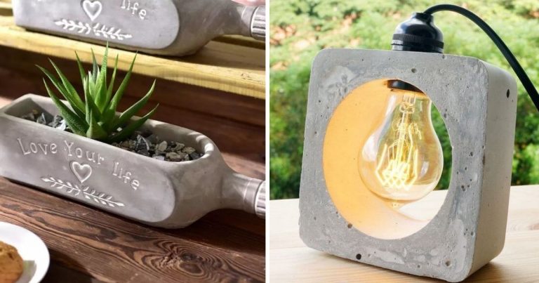 22 Easy DIY Cement Home Decor Projects