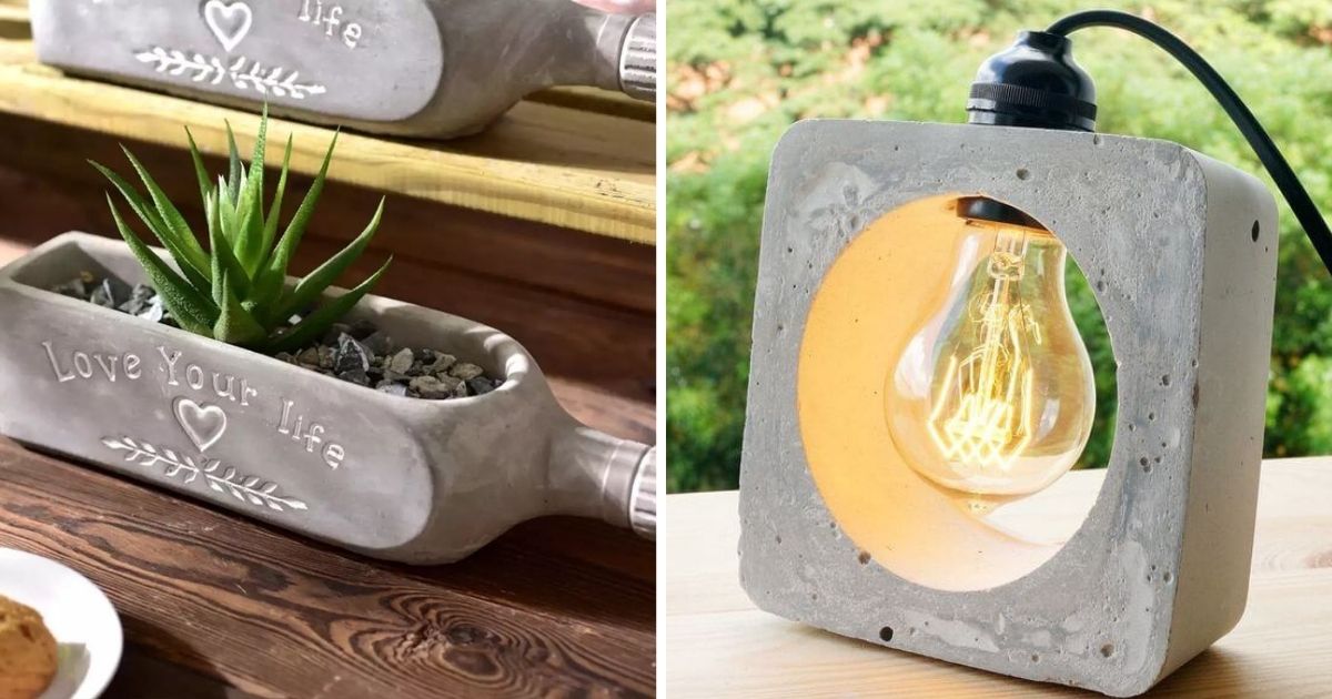 22 Easy DIY Cement Home Decor Projects