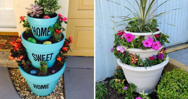 19 Easy DIY Tiered Planter Ideas