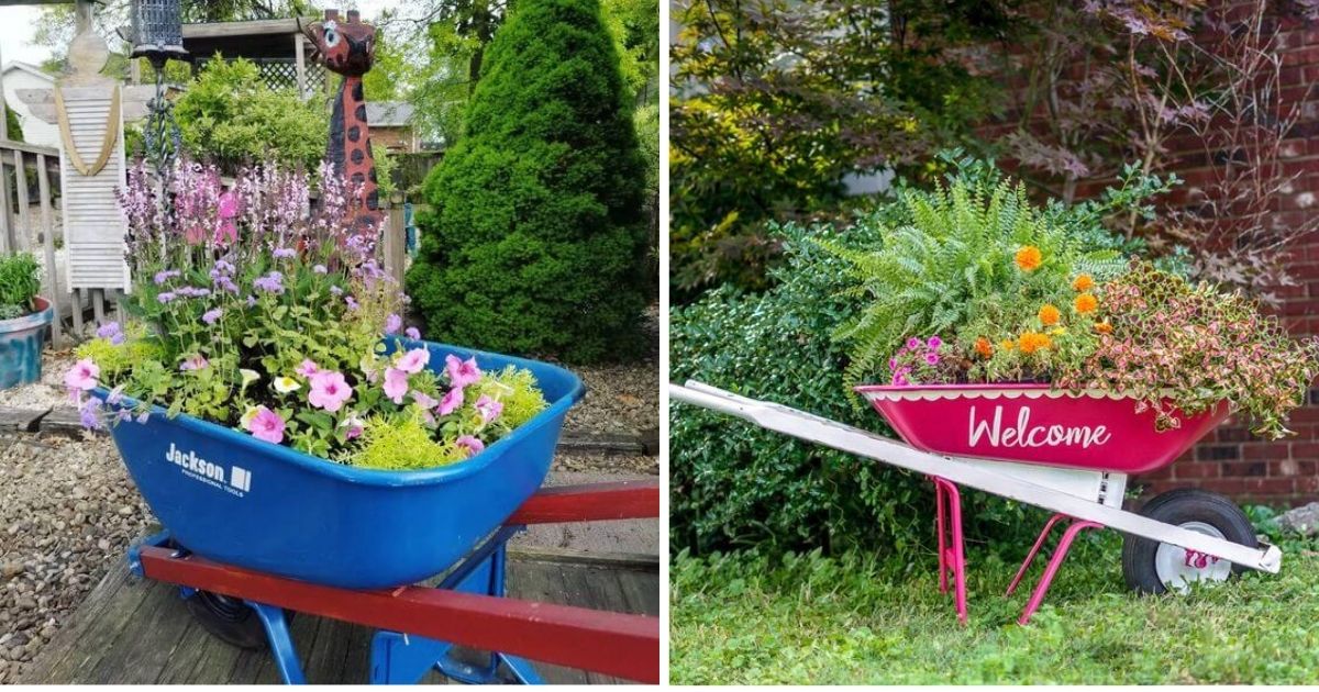 22 Fabulous Wheelbarrow Planter Ideas