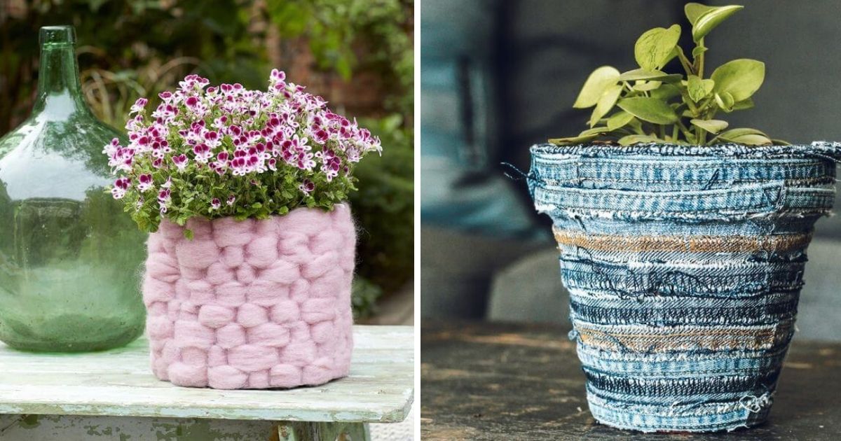 22 Fun And Easy DIY Houseplant Pot Cover Ideas