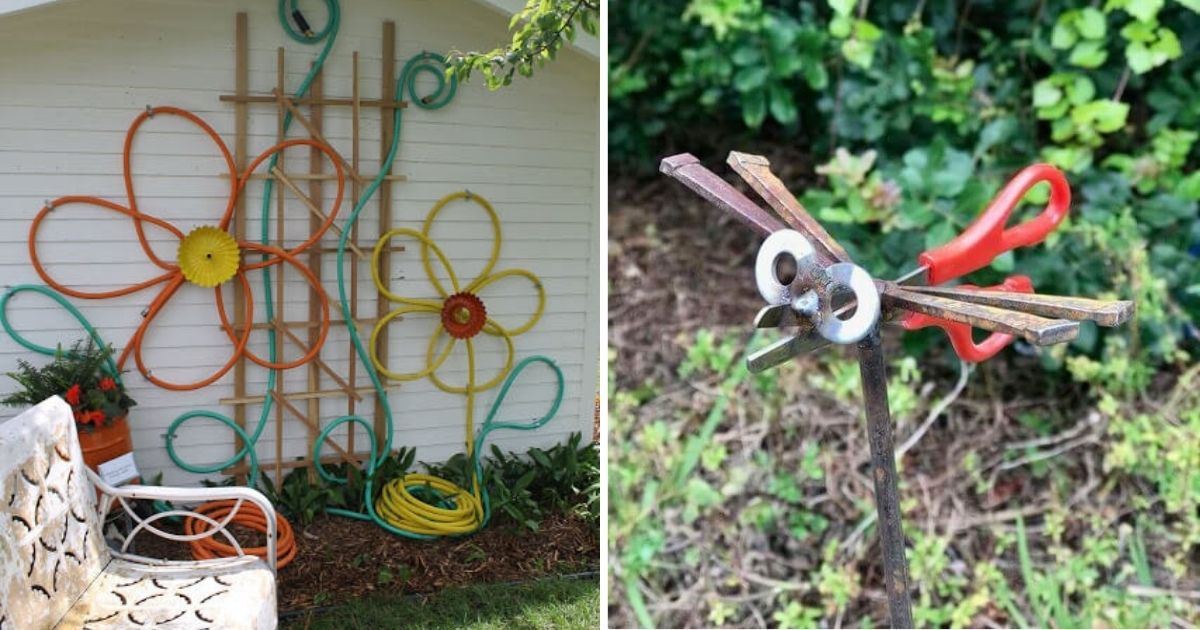 21 Garden Craft Projects Made Out Of From Old Gardening Tools