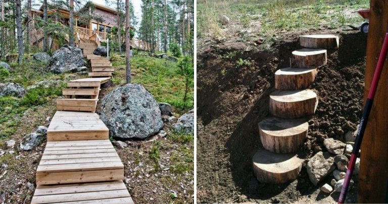 Garden Stair Ideas Made Out Of Unusual Items