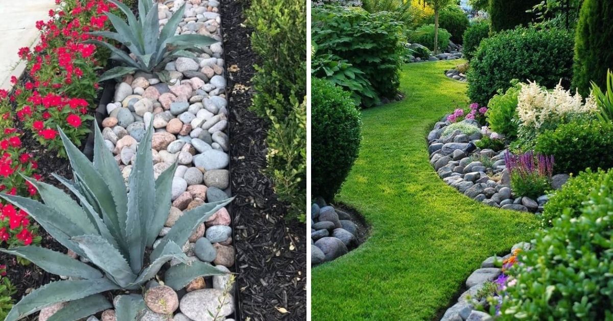 Design Your Garden Perfectly By 50 Edging With Stones Ideas