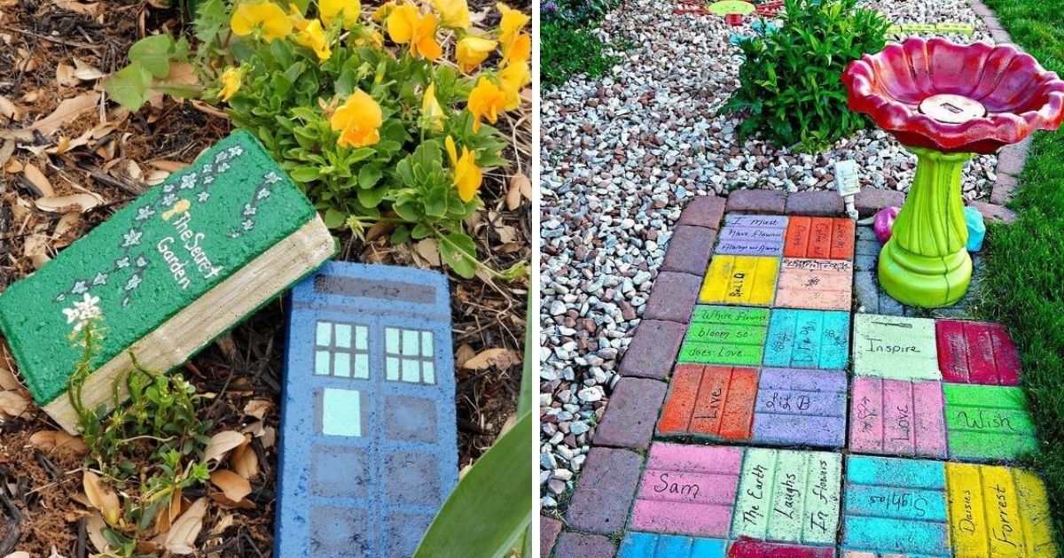 Old Brick Garden Art Ideas