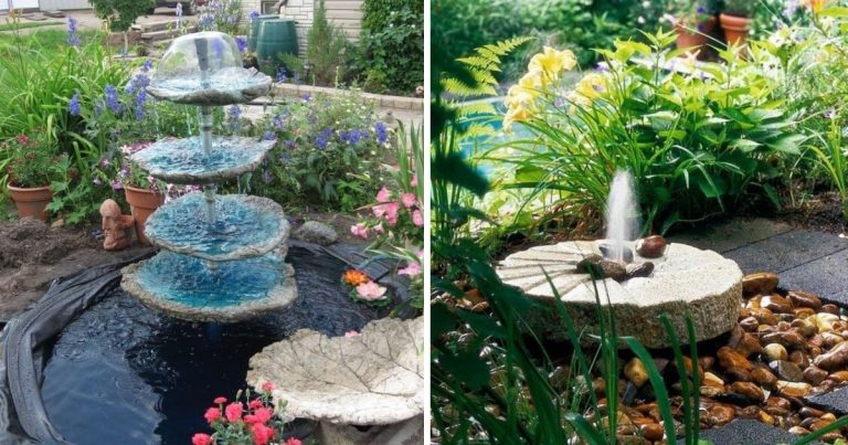 29 Adorable Outdoor Cement Water Features You Can Make At Home