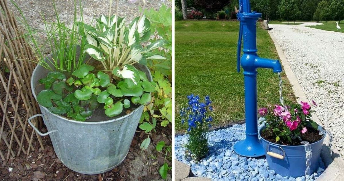 26 Brilliant Ways To Reuse Old Buckets In Your Outdoor Space