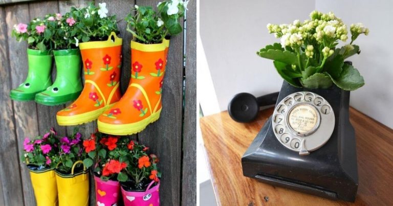 34 DIY Creative Garden Flower Pot Ideas