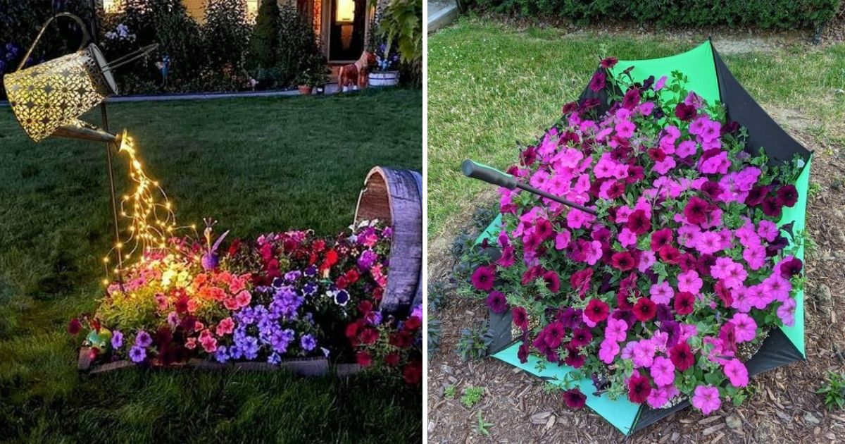 27 Stunning Spilled Flower Pot Ideas to Brighten Up Your Garden Landscape