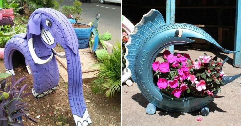 20 DIY Innovative Tire Flower Planter And Decor Ideas Where Art Meets Nature