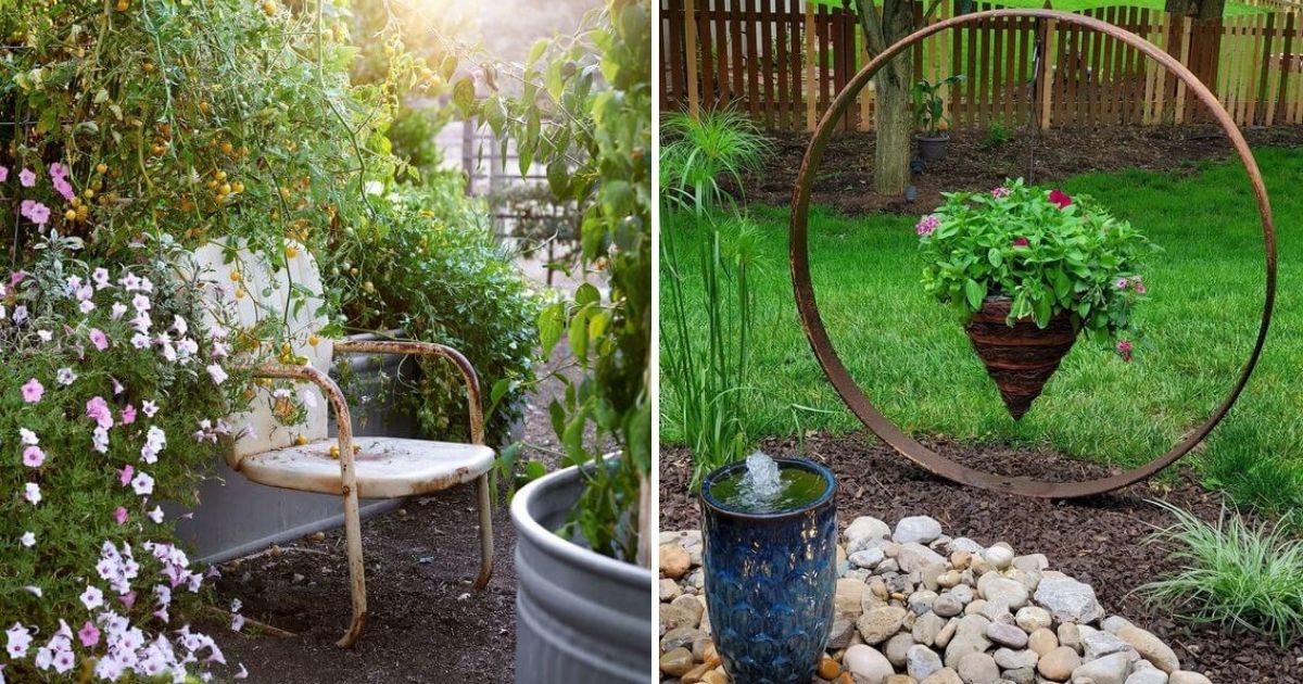 20 Shimmering Garden Ideas That Incorporate Metal Accents In Landscape Design