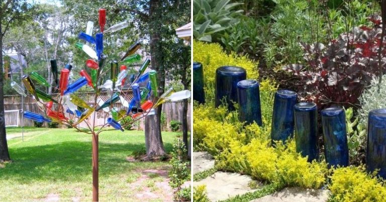16 Fantastic Wine Bottle Ideas For Garden