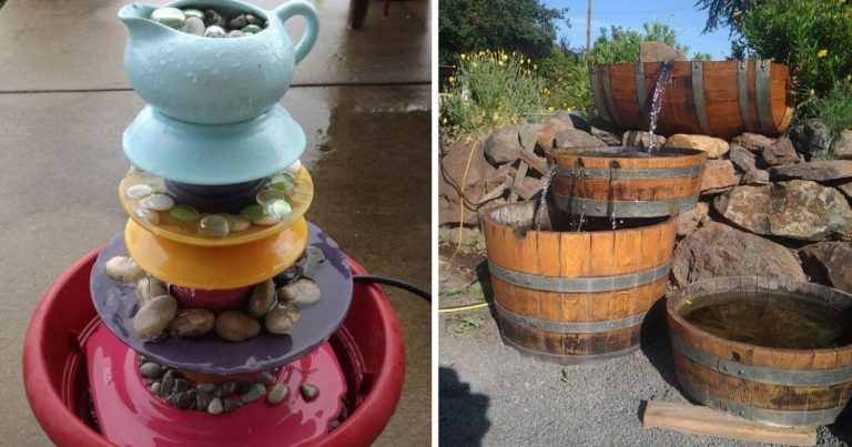 25 Outdoor Water Feature Ideas Made From Recycled Materials