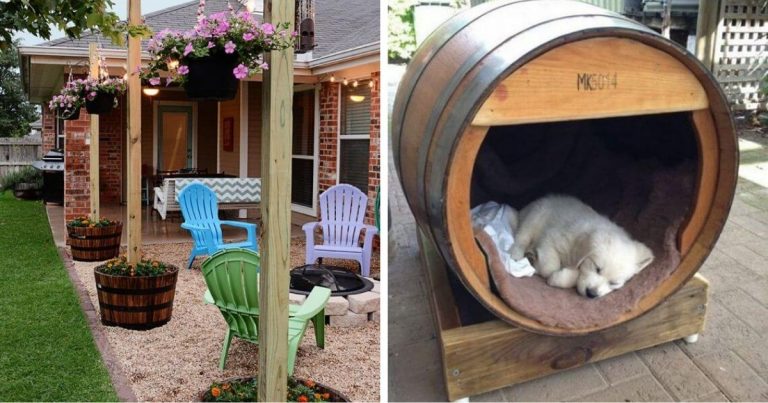 24 Repurposed Old Wine Barrel Ideas For The Garden