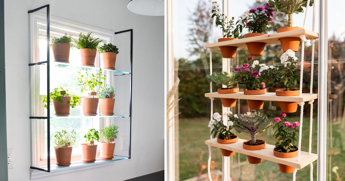 20 Tidy Indoor Window Plant Shelf Ideas