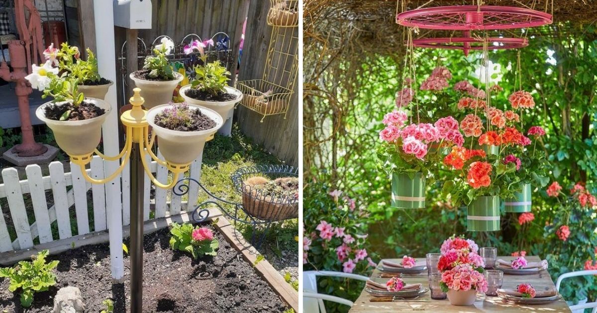 Unique and Cool Garden Chandelier Ideas
