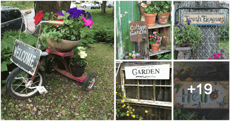 24 Fun And Creative Handmade Garden Sign Ideas