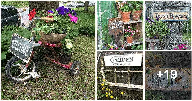 24 Fun And Creative Handmade Garden Sign Ideas
