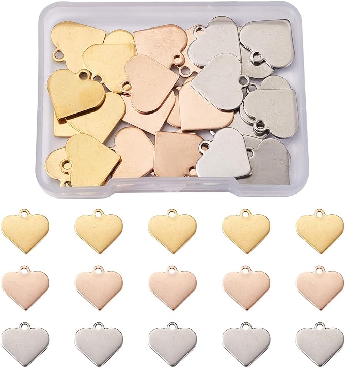 Shop heart metal charms